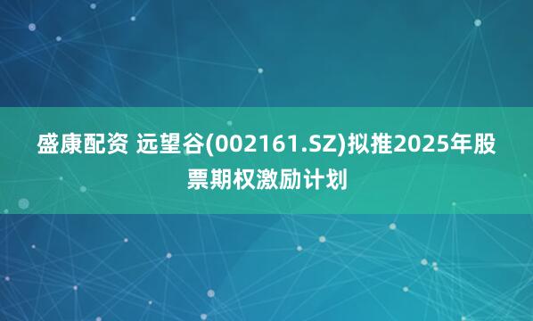盛康配资 远望谷(002161.SZ)拟推2025年股票期权激励计划